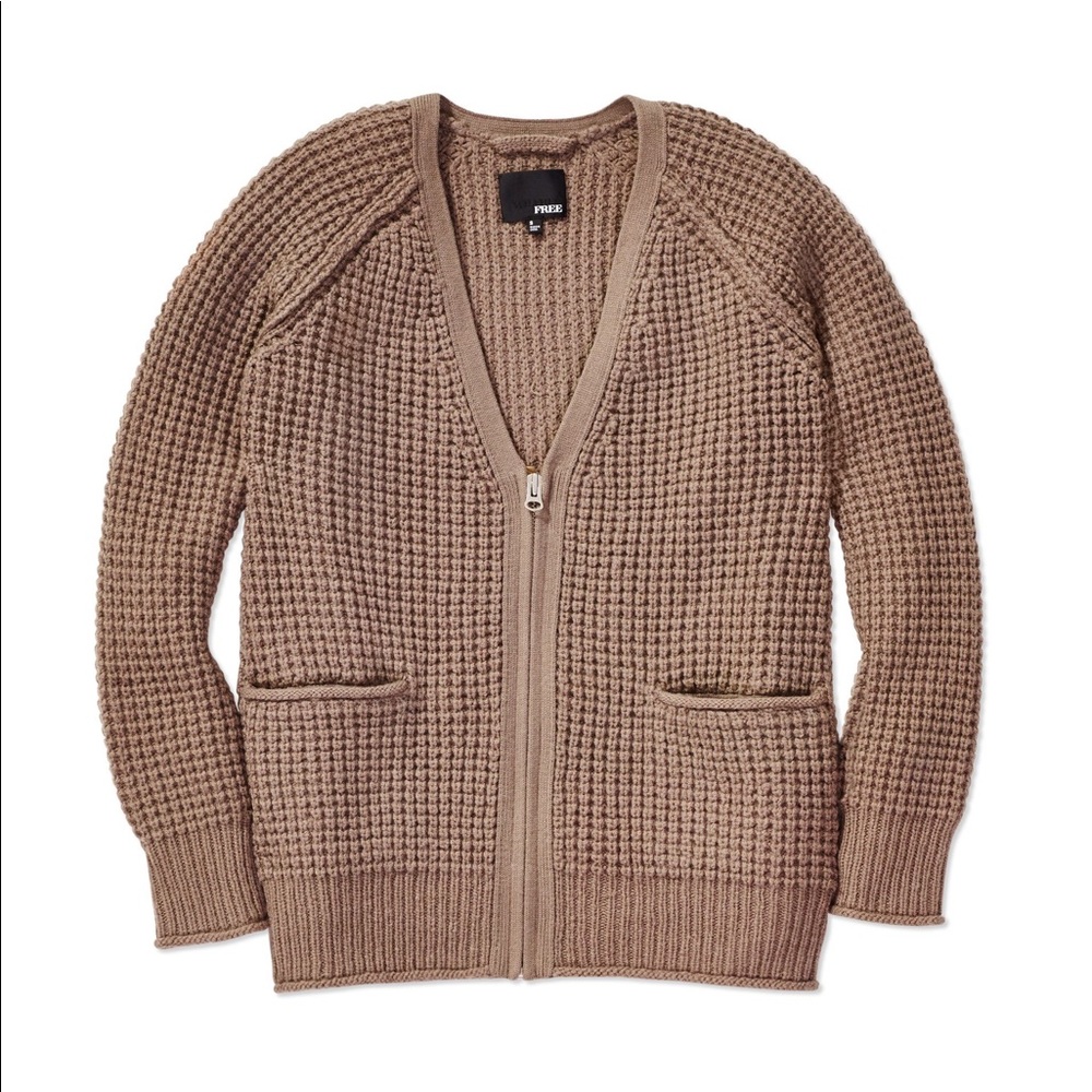 Wilfred Free Marin Cardigan - Walnut (Waffle Knit)